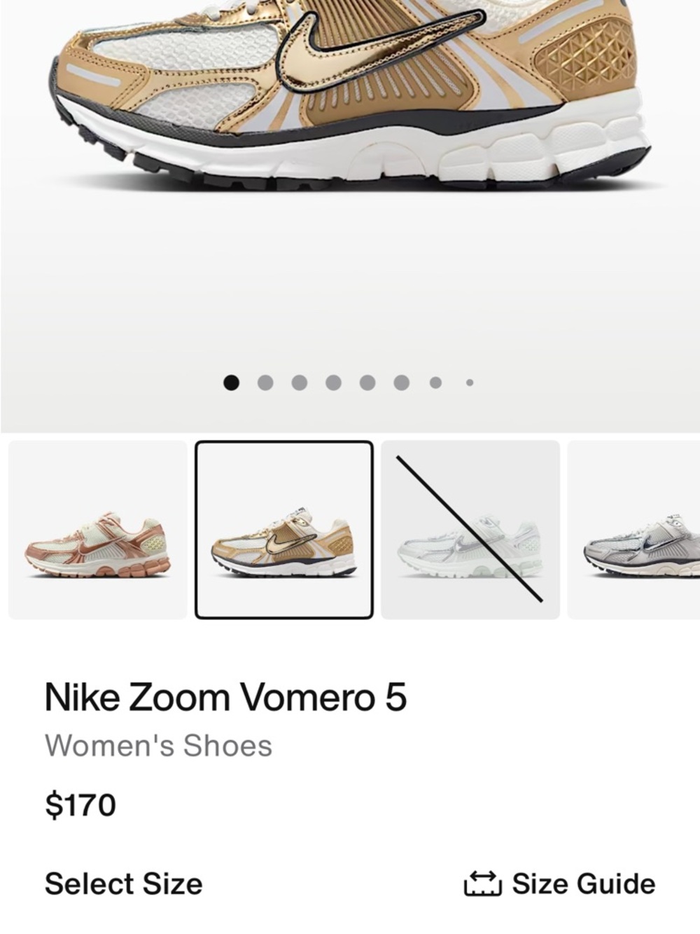 Nike Zoom Vomero 5 - White, Gold & Black